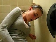 teen masturbating on school toilet