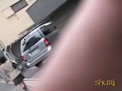 Skirt sharked babe got scared by some guy who wanted her ass