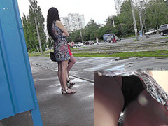 Gorgeous Latina on a bus in a hot upskirts vid