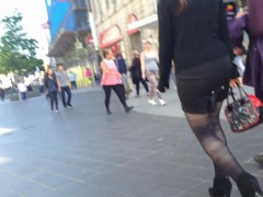Sexy Legs Walking In Stockings