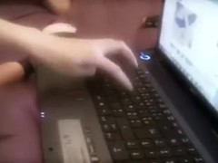 Stunning darksome brown girlfriend masturbates on web camera and squirts