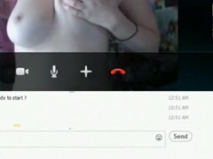 girl has cybersex with her bf on skype and masturbates with toys