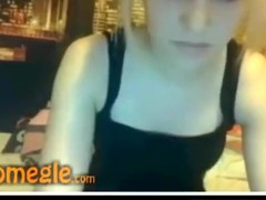 Cute blonde girl plays with herself on omegle