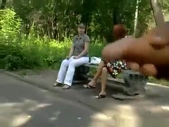 Crazy russian guy jerks off in public and annoys girls' compilation