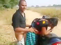 Desi Bhabhi Giving Blowjob & Fucked Doggy On Bike Outdoor
