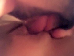 Licking my fat wife in the bathroom