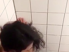 Pounding her pale ass in the club toilet