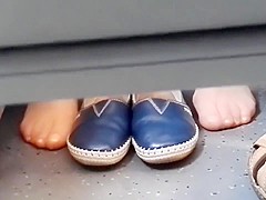 Hot Russian Milf Candid Nylon Feet 2