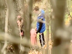 Couple caught fucking in forest