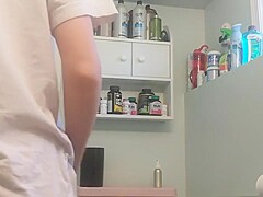 Pink Nipple 18 year old -Spy Full nude after shower