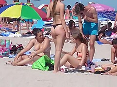 Tits teen beach Miley Cyrus
