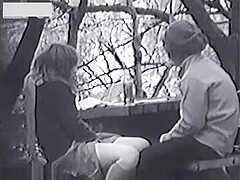Infrared bench couple fucking