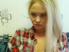 Blonde Sweetheart Acts Like A Impure Stripper At Home