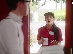 Pizza Delivery Girl - Teen Latina Gina Valentina fucks