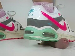 Awesome dirty Nike air max cock trample and crush.