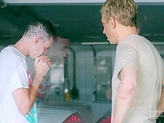 Jeff Sterne & Marco Russo in Marco Spanked in the Garage - SpankThis