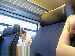 Masturbating in a public train & playing next to people