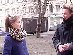 Skinny babe got spit- roasted for the first time ever and liked it more than she expected