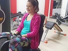 Risky Pussy N Butt Plug Flashing At Public Gym# Special Sexy Leggings # Part 2
