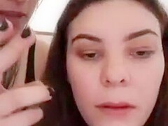 Nerdy Teen Slip Her Nipple On Periscope And Kisses Her Friend