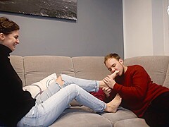 First Foot Worship In Her Life! (foot Fetish Sexy Feet Bare Feet Young Feet) With Nikola S