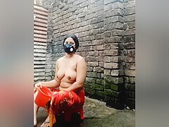 18 Years - My Stepsister Make Her Bath Video. Beautiful Bangladeshi Girl Big Boobs Mature Shower Wit